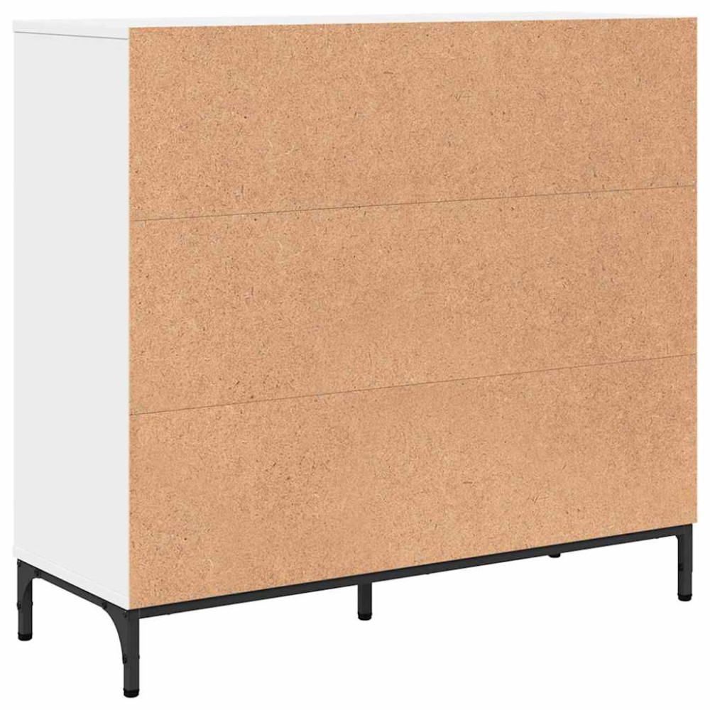 Produktbild för Sideboard med låda Vit 89,5 x 33 x 82 cm Konstruerat trä