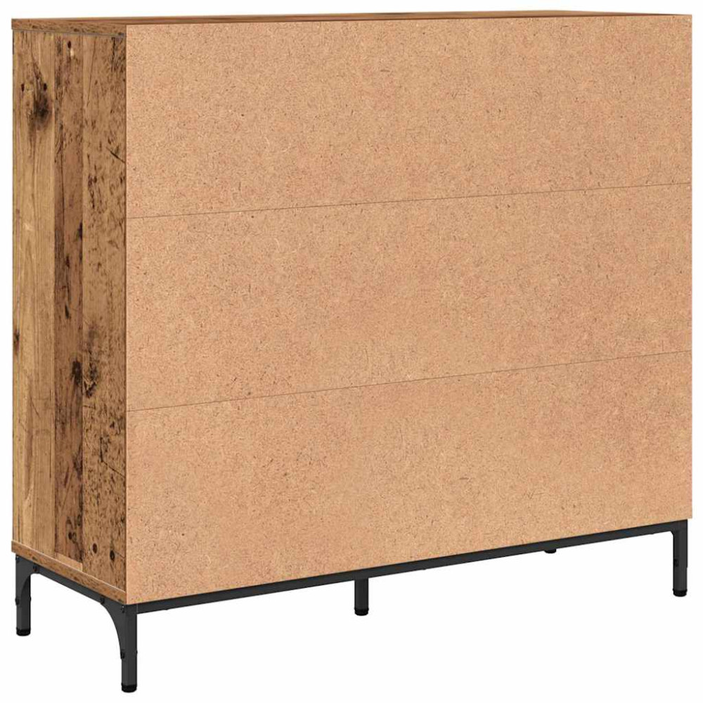 Produktbild för Sideboard Gammalt trä 89,5 x 33 x 82 cm Konstruerat trä