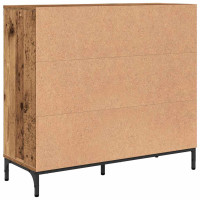 Produktbild för Sideboard Gammalt trä 89,5 x 33 x 82 cm Konstruerat trä