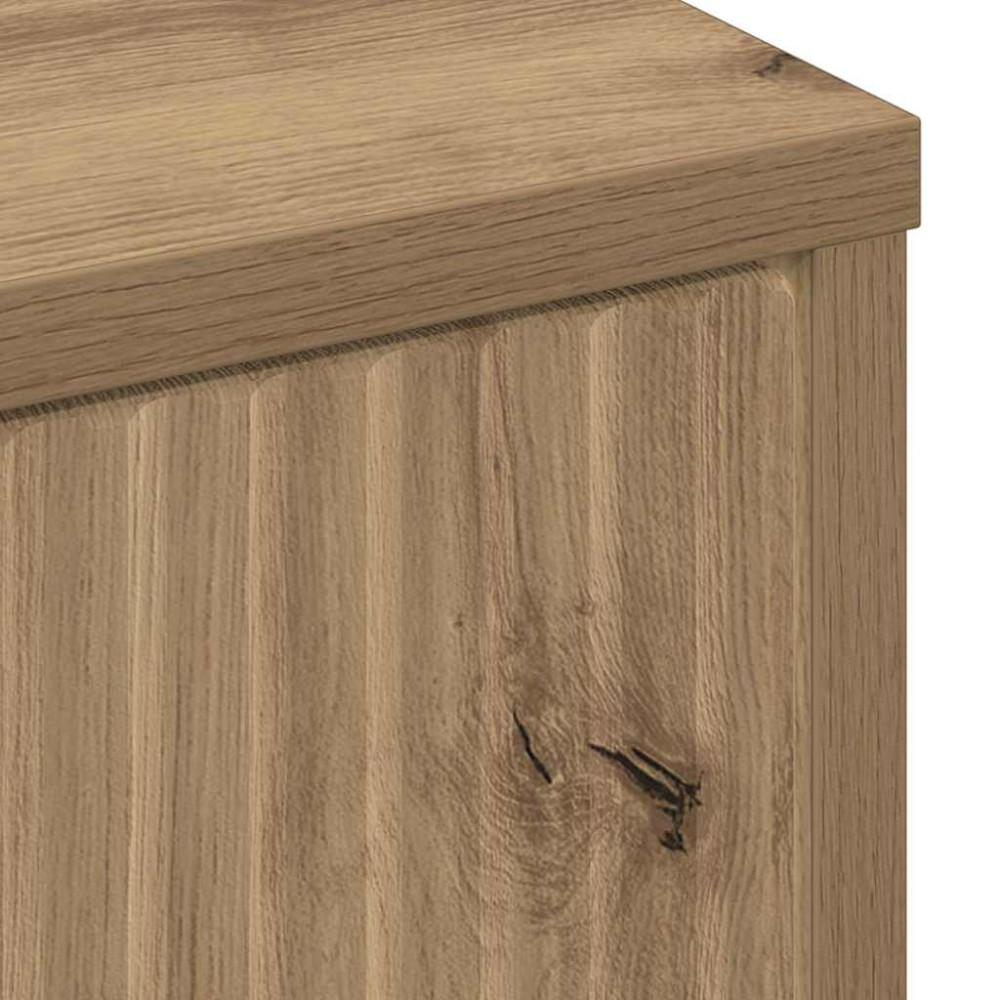 Produktbild för Sideboard med låda Artisan Ek 89,5 x 33 x 82 cm Konstruerat trä