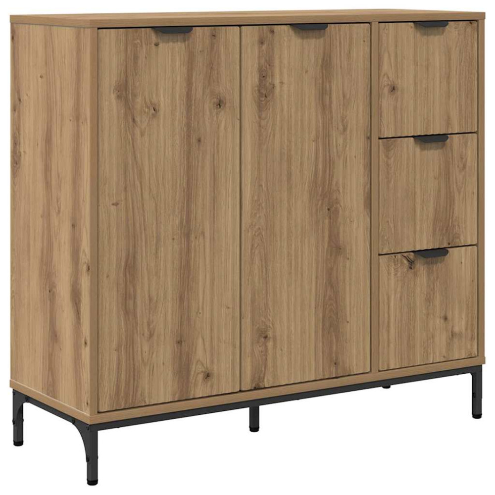 Produktbild för Sideboard med låda Artisan Ek 89,5 x 33 x 82 cm Konstruerat trä