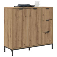 Produktbild för Sideboard med låda Artisan Ek 89,5 x 33 x 82 cm Konstruerat trä