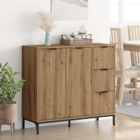 Produktbild för Sideboard med låda Artisan Ek 89,5 x 33 x 82 cm Konstruerat trä