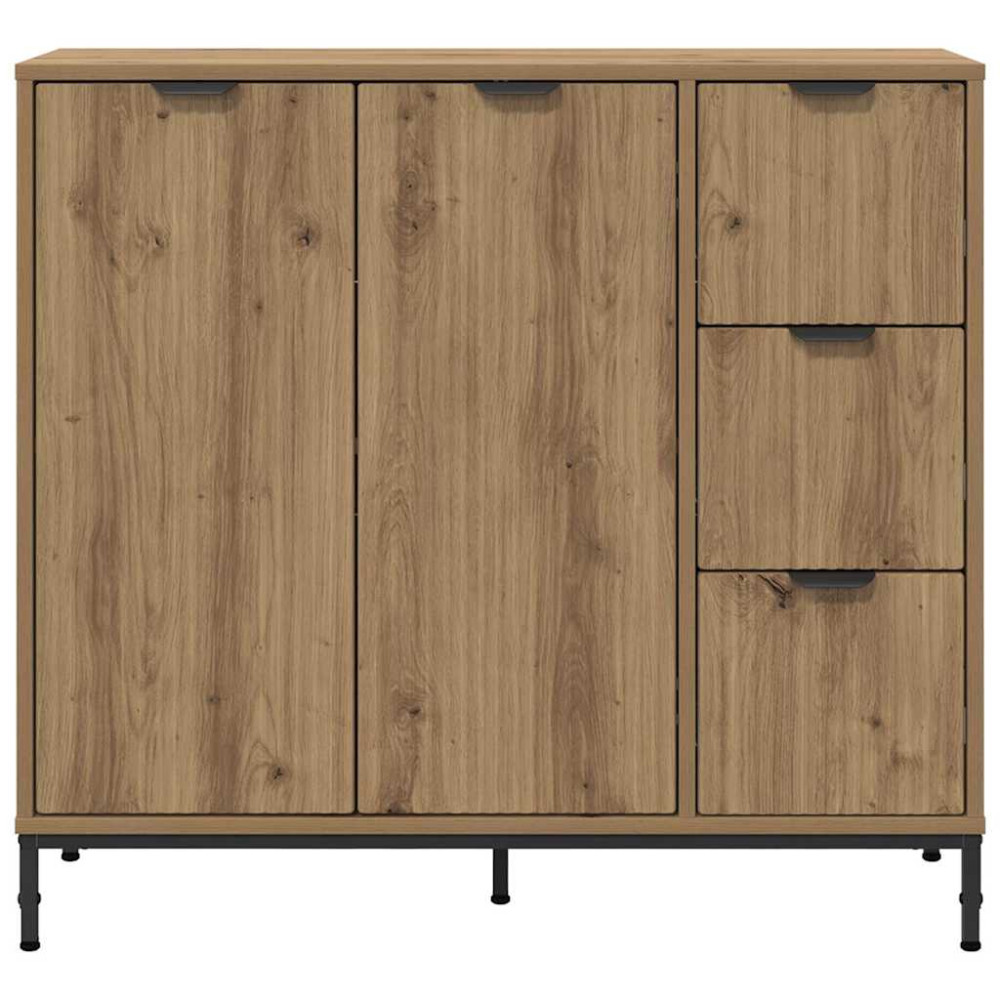 Produktbild för Sideboard med låda Artisan Ek 89,5 x 33 x 82 cm Konstruerat trä