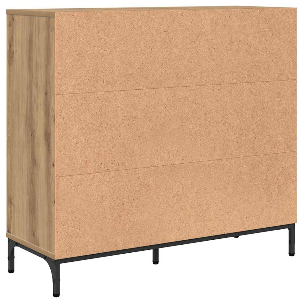 Produktbild för Sideboard med låda Artisan Ek 89,5 x 33 x 82 cm Konstruerat trä