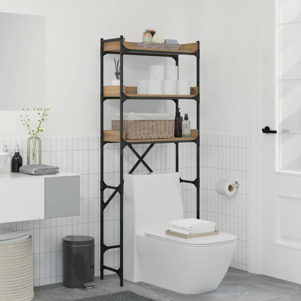 Produktbild för Tvättmaskins hylla Artisan Ek 67 x 25 x 163 cm Konstruerat trä