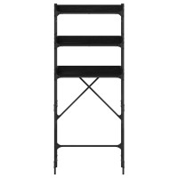 Produktbild för Tvättmaskins hylla Svart 0ak 67 x 25 x 163 cm Konstruerat trä