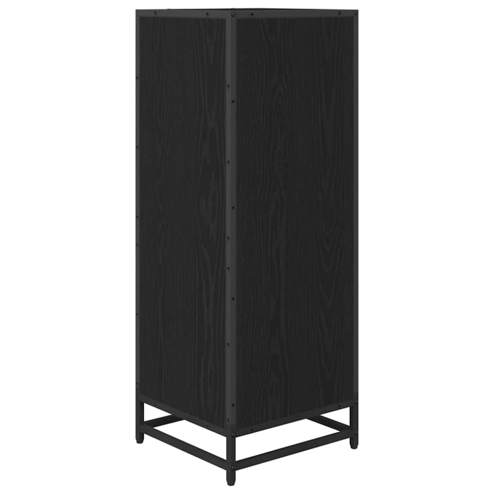 Produktbild för Badrumsmöbelset Svart Ek 35 x 37,5 x 100 cm Konstruerat trä