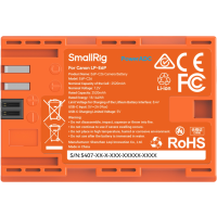 Produktbild för SmallRig 5407 Camera Battery USB-C Rechargable Canon LP-E6P Orange