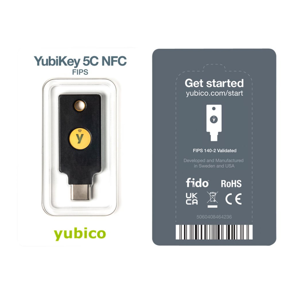 Produktbild för Yubico YubiKey 5C NFC FIPS - USB-C-säkerhetsnyckel
