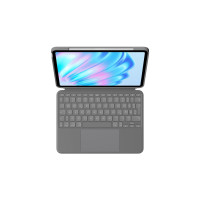 Produktbild för Logitech Combo Touch - tangentbord och foliefodral - med pekdyna - QWERTZ - tysk - oxford-grå Inmatningsenhet