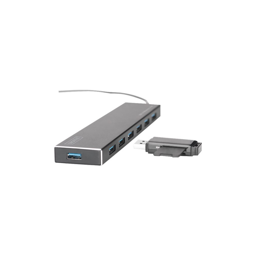 Produktbild för DIGITUS USB 3.0 Office Hub DA-70241-1 - hubb - 7 portar
