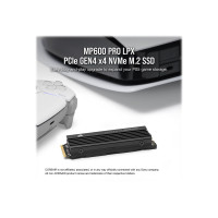 Produktbild för CORSAIR MP600 PRO LPX - SSD - 2 TB - PCIe 4.0 x4 (NVMe)