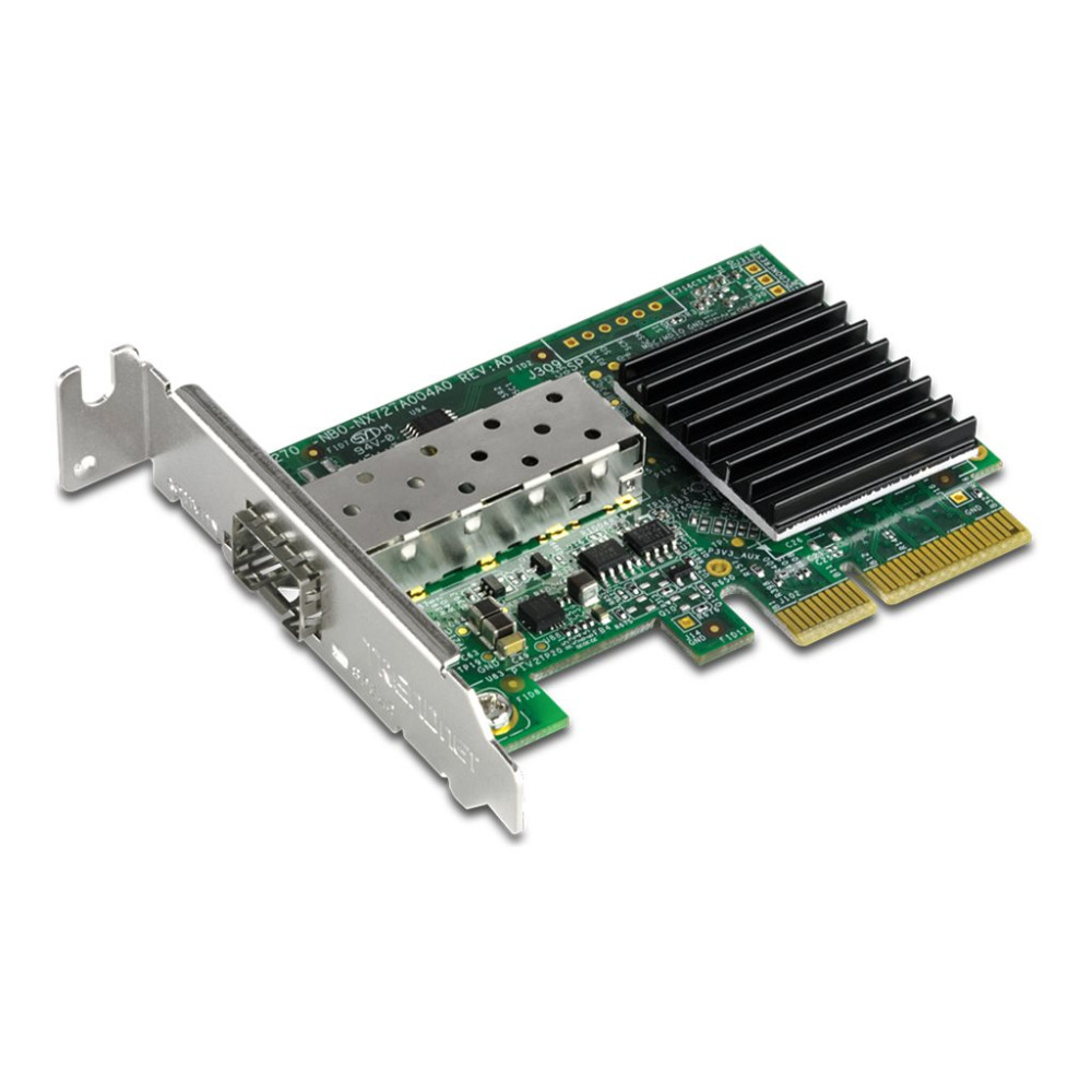 Produktbild för TRENDnet TEG-10GECSFP - nätverksadapter - PCIe 2.0 x4 - 10 Gigabit SFP+ - TAA-kompatibel