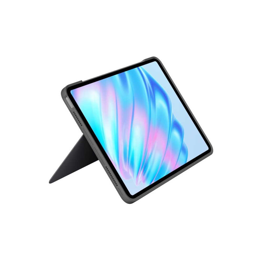 Produktbild för Logitech Combo Touch - tangentbord och foliefodral - med pekdyna - QWERTY - USA, internationellt - oxford-grå Inmatningsenhet