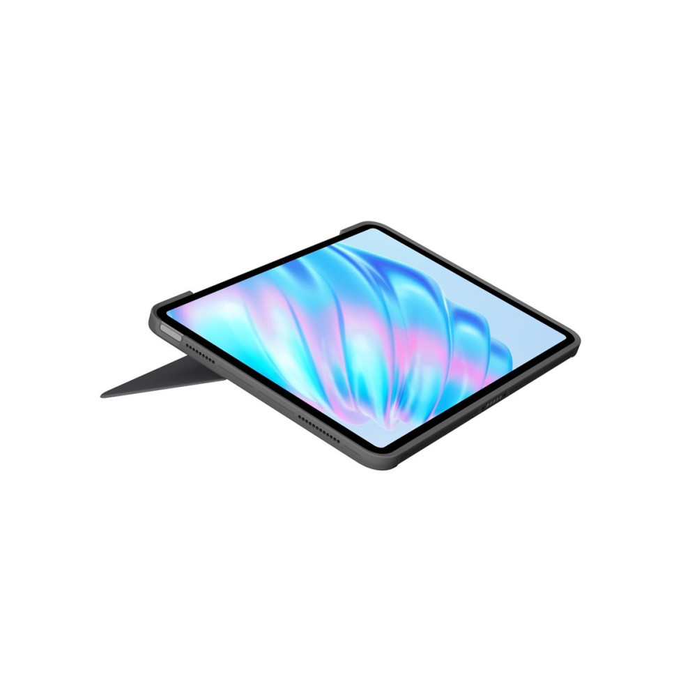 Produktbild för Logitech Combo Touch - tangentbord och foliefodral - med pekdyna - QWERTY - USA, internationellt - oxford-grå Inmatningsenhet