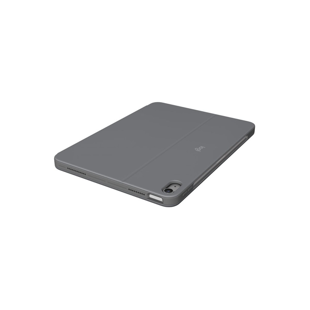 Produktbild för Logitech Combo Touch - tangentbord och foliefodral - med pekdyna - QWERTY - USA, internationellt - oxford-grå Inmatningsenhet