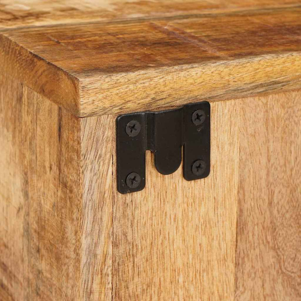 Produktbild för Sängbord 2 pcs Brun 35 x 33 x 48 cm Massivt mangoträ