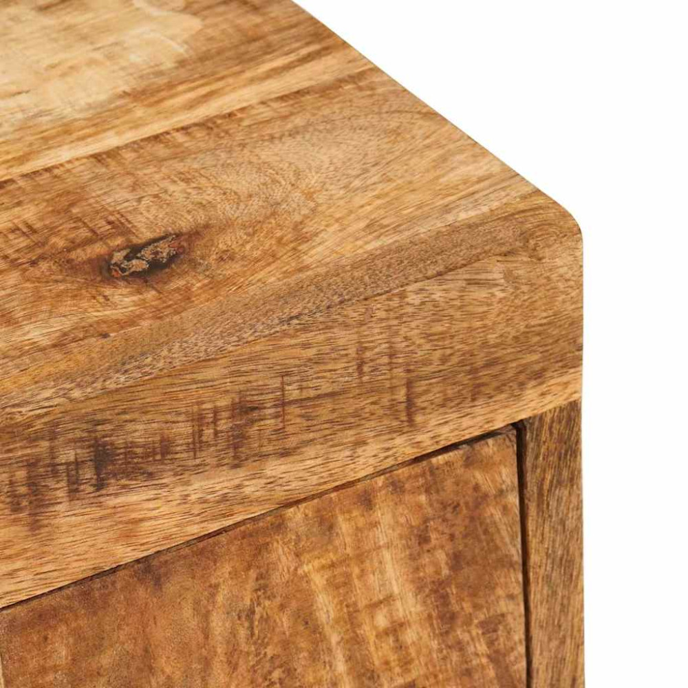 Produktbild för Sängbord 2 pcs Brun 35 x 33 x 48 cm Massivt mangoträ