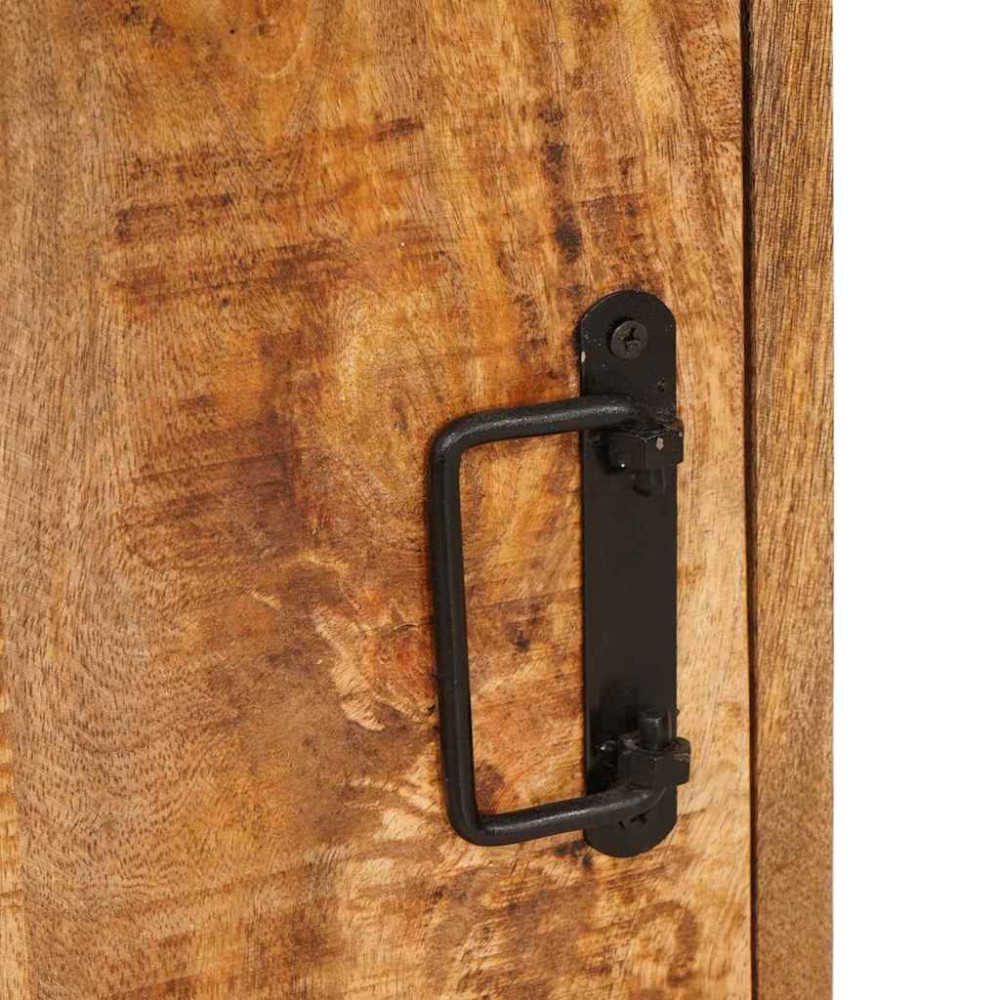 Produktbild för Sängbord 2 pcs Brun 35 x 33 x 48 cm Massivt mangoträ