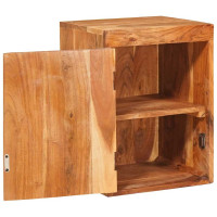 Produktbild för Sängbord Brun 35 x 33 x 48 cm Massivt Trä Akacia