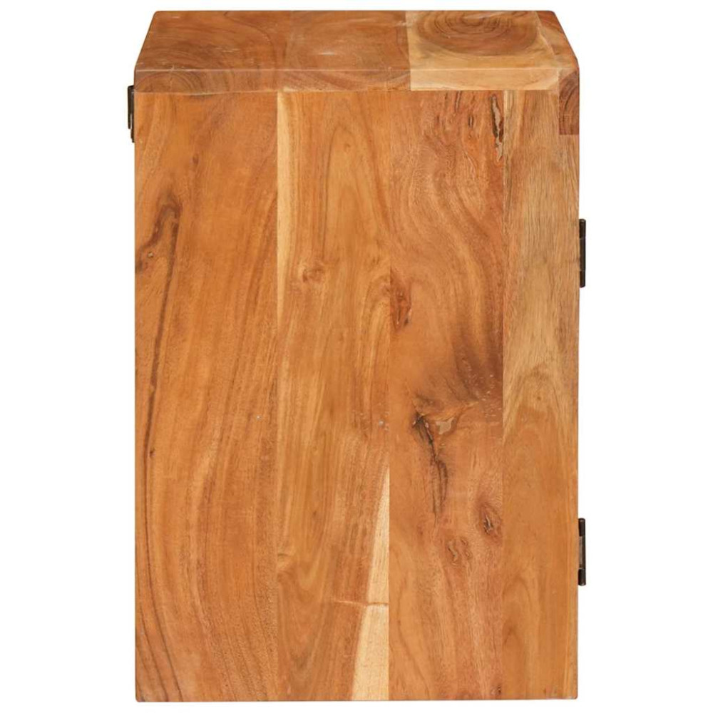 Produktbild för Sängbord Brun 35 x 33 x 48 cm Massivt Trä Akacia