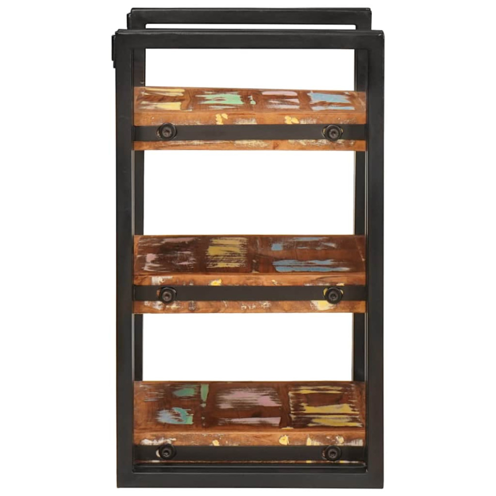 Produktbild för Sängbord 2 pcs Brun och svart Massivt återvunnet trä