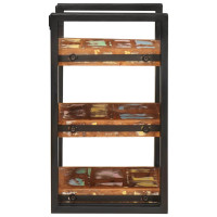 Produktbild för Sängbord 2 pcs Brun och svart Massivt återvunnet trä