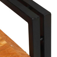 Produktbild för Sängbord Brun och svart 38 x 33 x 58 cm Massivt Trä Akacia