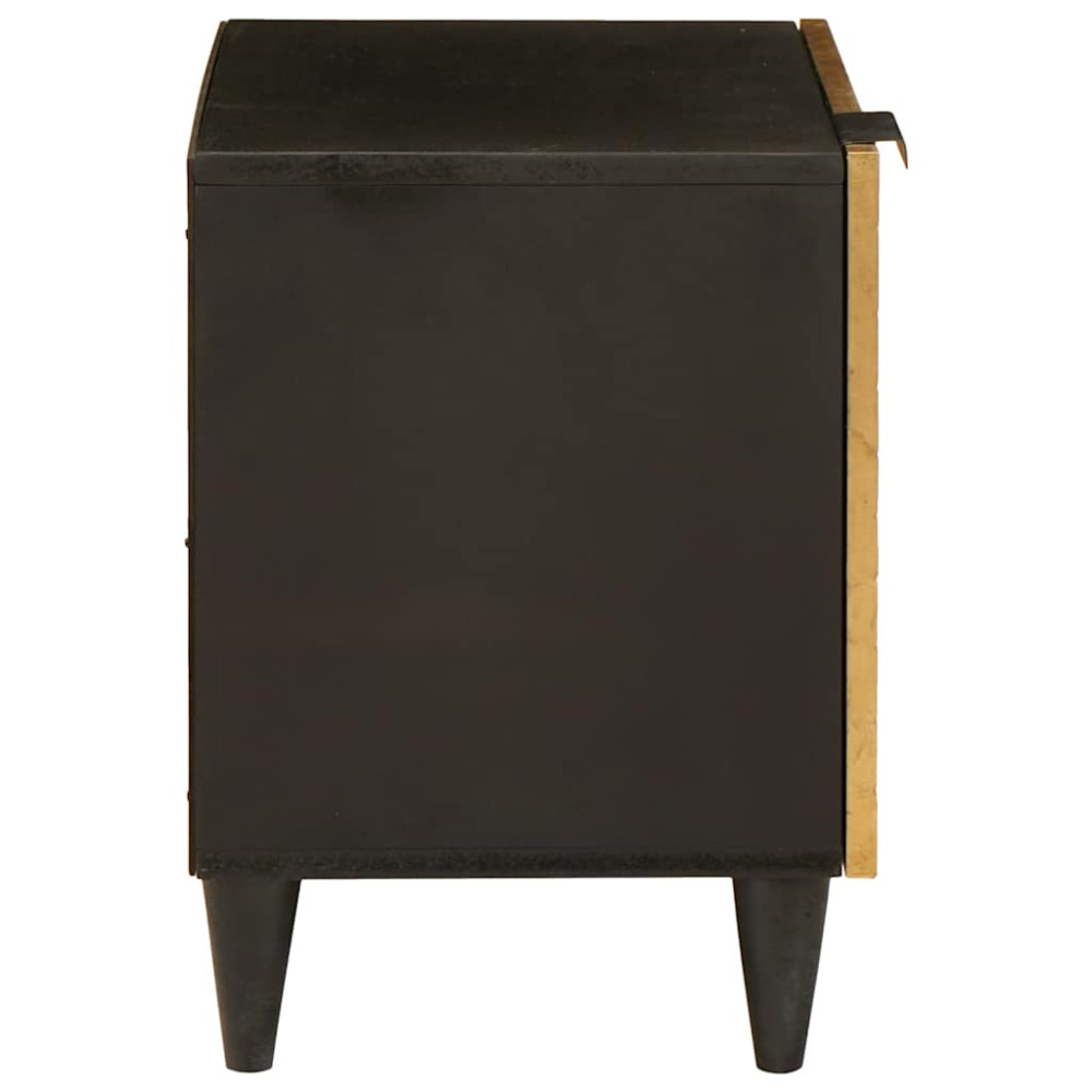 Produktbild för Nattduksbord 2 pcs Svart och Guld 40 x 33 x 46 cm
