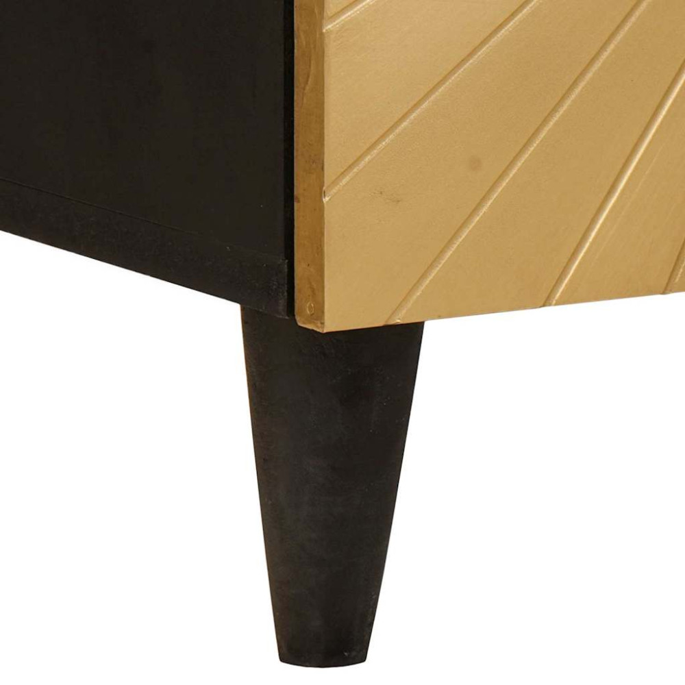 Produktbild för Nattduksbord 2 pcs Svart och Guld 40 x 33 x 46 cm