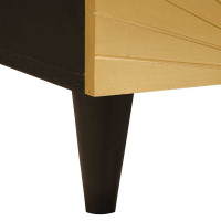 Produktbild för Nattduksbord 2 pcs Svart och Guld 40 x 33 x 46 cm