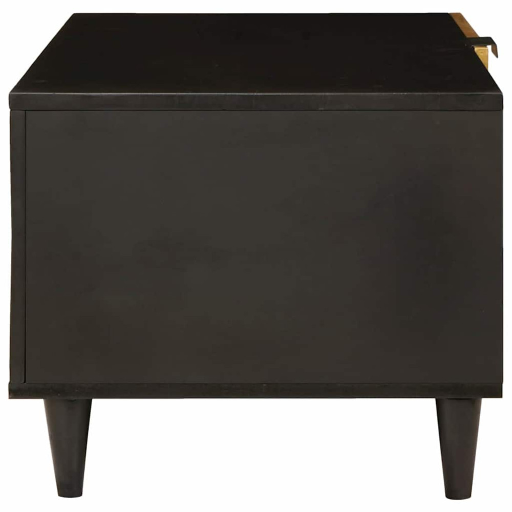 Produktbild för Kaffeebord Svart och Guld 80 x 50 x 40 cm Konstruerat trä