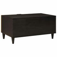 Produktbild för Kaffeebord Svart och Guld 80 x 50 x 40 cm Konstruerat trä