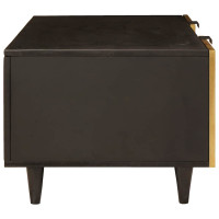 Produktbild för Kaffeebord Svart och Guld 100 x 54 x 40 cm Konstruerat trä