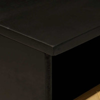 Produktbild för Kaffeebord Svart och Guld 40 x 33 x 46 cm Konstruerat trä