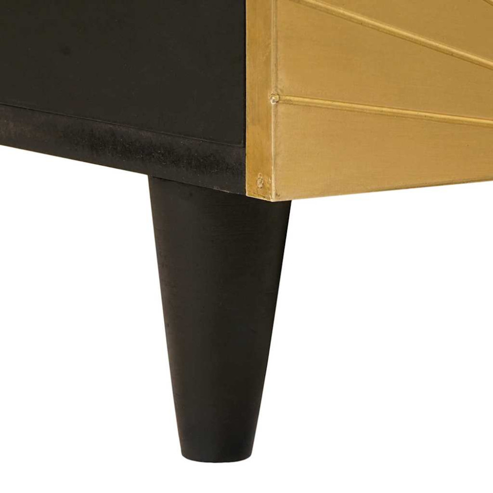 Produktbild för Kaffeebord Svart och Guld 40 x 33 x 46 cm Konstruerat trä