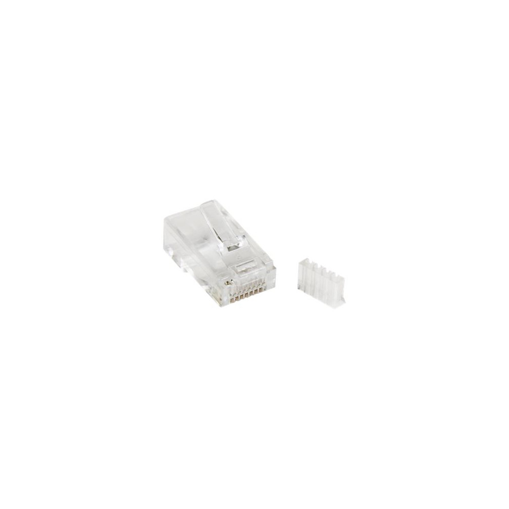 Produktbild för StarTech.com Modulär Cat 6 RJ45-kontakt för solidtråd - 50-pack - nätverkskontakt - klar