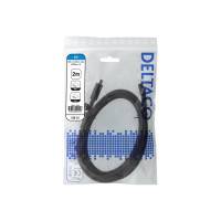 Produktbild för DELTACO USBC-2002 - USB typ C-kabel - USB-C till USB-C - 2 m