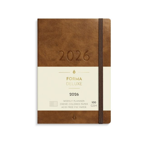 Burde Liten Veckokal. Forma Deluxe 2026 brun