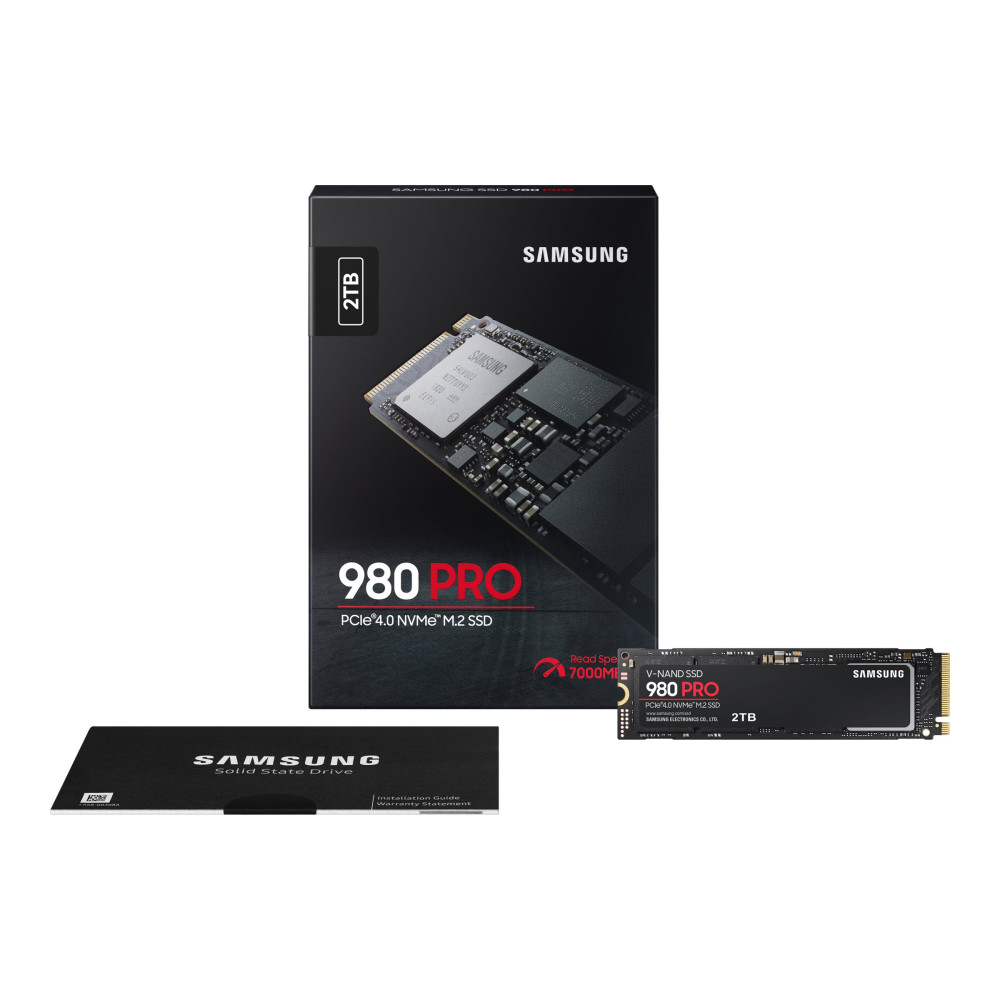 Produktbild för Samsung 980 PRO MZ-V8P2T0BW - SSD - 2 TB - PCIe 4.0 x4 (NVMe)