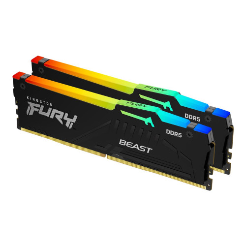 Kingston Technology Kingston FURY Beast RGB - DDR5 - sats - 16 GB: 2 x 8 GB - DIMM 288-pin / PC5-48000 - ej buffrad