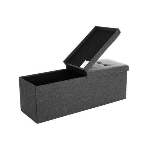 Songmics Storage Ottoman Grey 110x38x38cm - Fotpallar