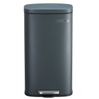 Produktbild för Trash Can Grey, Smoke Gray+black/stainless Steel 35x30x63cm