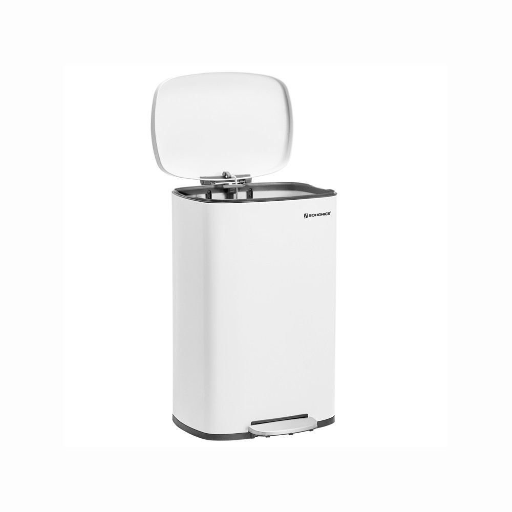 Produktbild för Trash Can White, Black 43x37x63cm