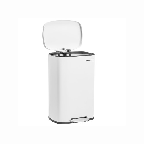 Songmics Trash Can White, Black 43x37x63cm