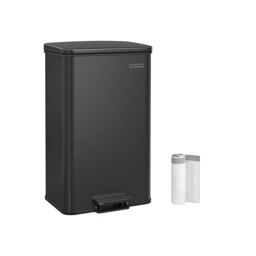 Songmics Trash Can Black 35×32×60cm