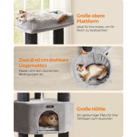 Produktbild för Cat Tree Grey 50x50x160cm