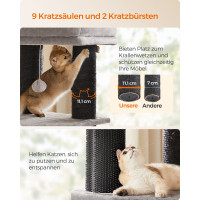 Produktbild för Cat Tree Grey 50x50x160cm