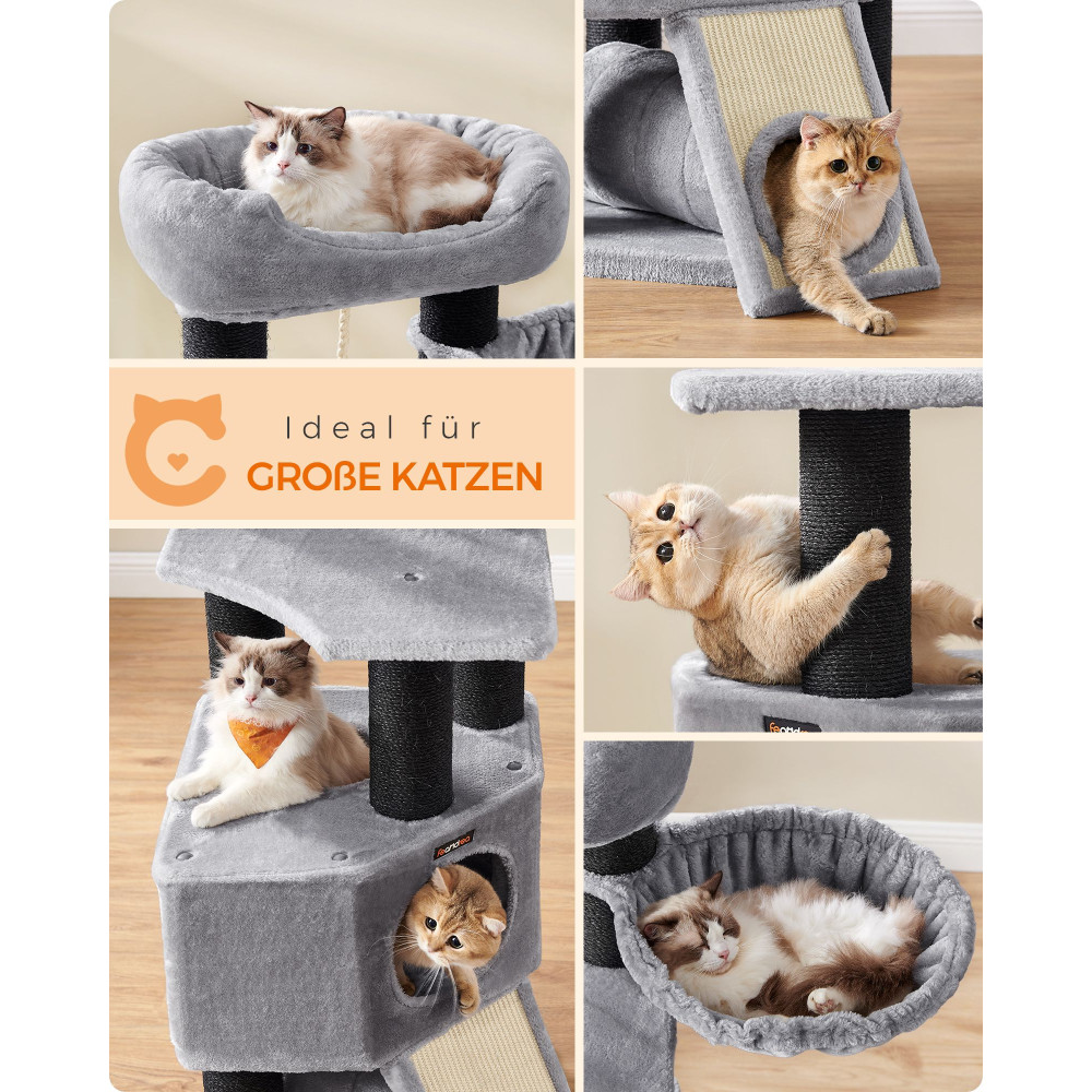 Produktbild för Cat Tree Grey 50x50x141cm